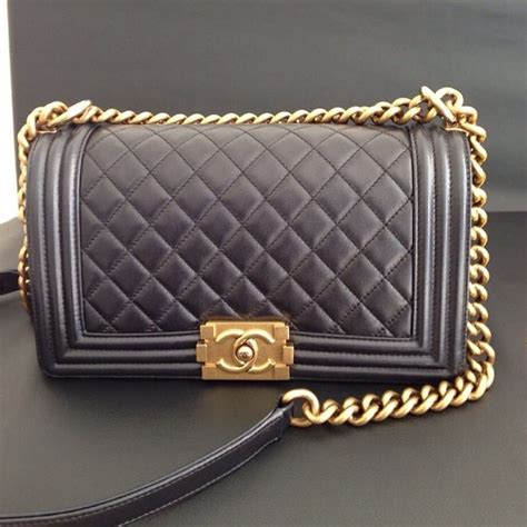 chanel gold boy bag 2017|Chanel boy bag gold hardware.